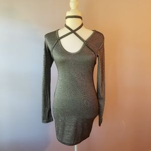 Bodycon Mini Dress | Nasty Gal | Choker Neckline